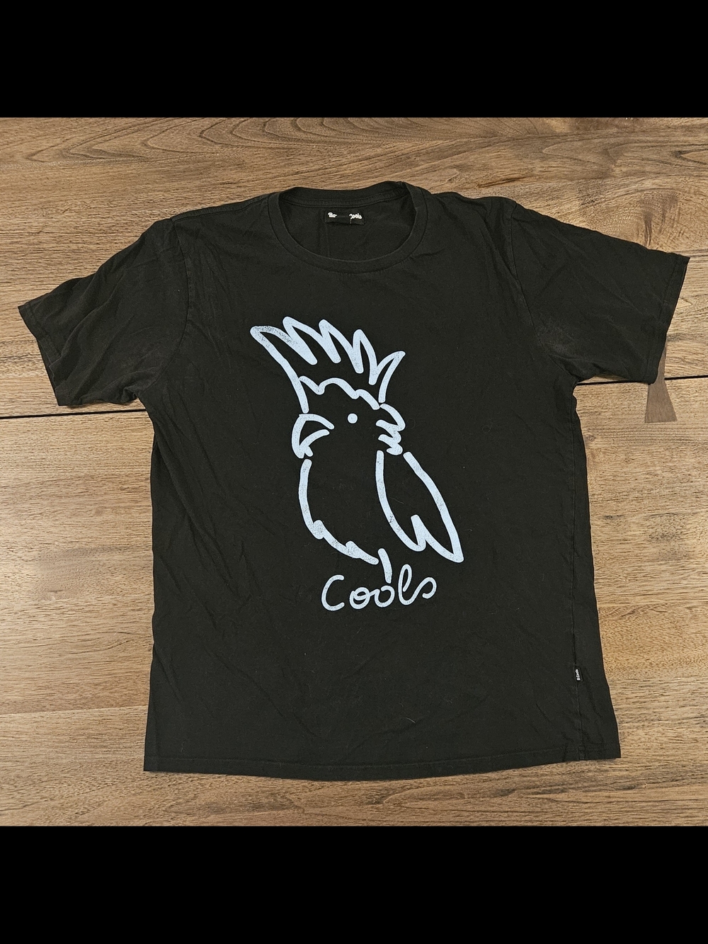 Barney Cools Black Ribbed Crew Neck Tee
